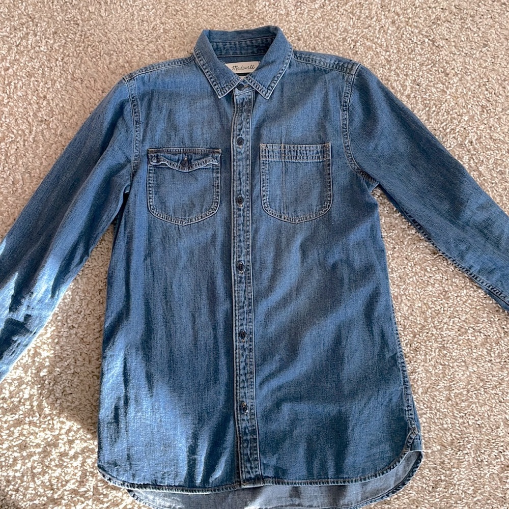 Madewell Ex-boyfriend denim shirts classic sizeS